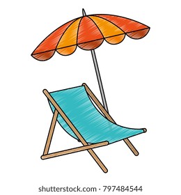 beach chair with umbrella