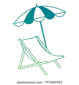 beach chair with umbrella