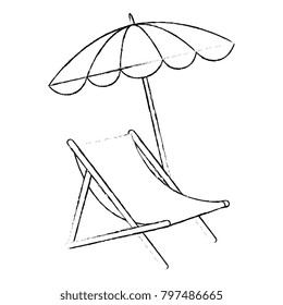 beach chair with umbrella