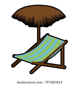 beach chair with umbrella