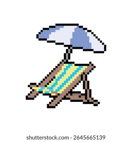 beach chair umbrella pixel art sstkTravel