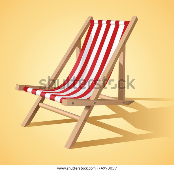 Beach Chair Vector Stock Vector Royalty Free 74993059