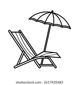  beach chair vector art design
