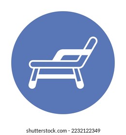 Beach chair Vector Icon fully editable

