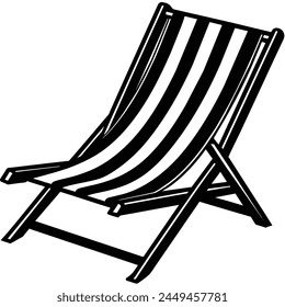a beach chair vector illustration
