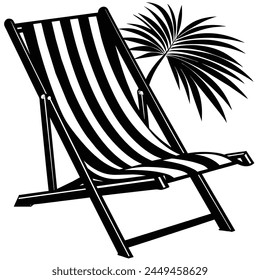 a beach chair vector illustration