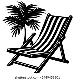 a beach chair vector illustration