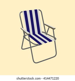Beach chair, vector illustration