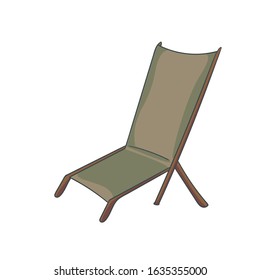 Beach chair. Vector illustration isolated on a white background.