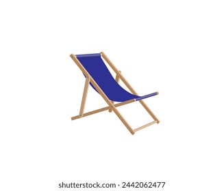 Silla de playa ilustración vectorial aislada sobre fondo blanco