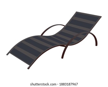 Beach chair, vector image on a white background.
