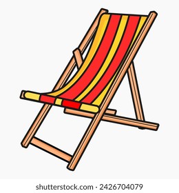Beach chair vector isolated on white background