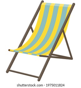 Beach Chair Vector Summer Deck Lounge Chaise