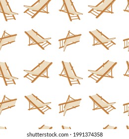 StrandstuhlIcon Emoji Muster. Sommer Nahtlose Hintergrundsymbole. Doodle Emoticon Illustration Design Vektor.