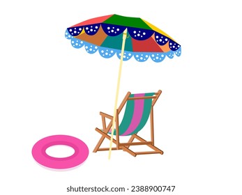 Beach chairs on a white background.