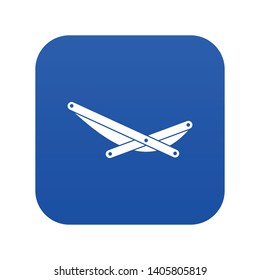 Beach chaise icon digital blue for any design isolated on white vector illustration