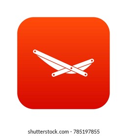 Beach chaise icon digital red for any design isolated on white vector illustration