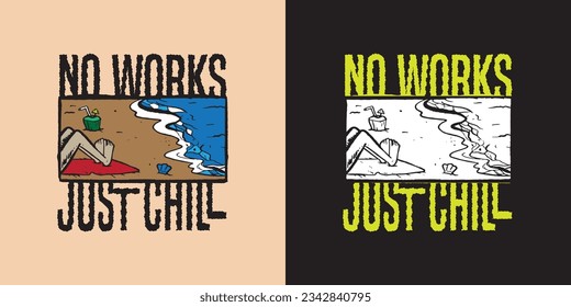 Beach Chill Summer Vector Design Illustration