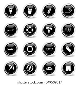 Beach chrome icons for web