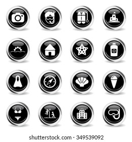 Beach chrome icons for web
