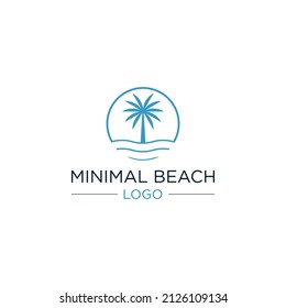 BEACH IN CIRCLE LOGO DESIGN