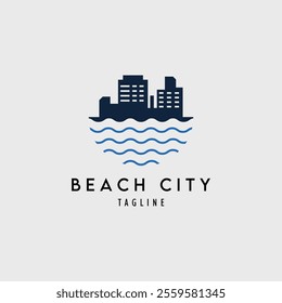 beach city logo vector illustration design