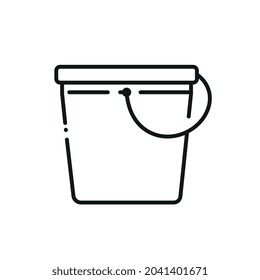 Beach or cleaning bucket icon 