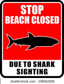 Beach closed due to shark sighting