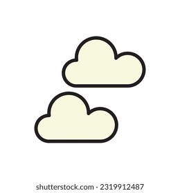 Beach Cloud Icon Vector Illustration
