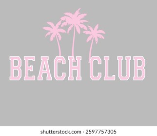beach club beachy palm ocean club luxe paradise tropical College Trending Graphic Tee t-shirt logo slogan artwork typography tote badge emblem crest
