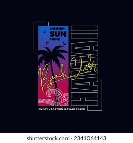 Beach Club Typographic Poster Palm Tree Gradient Summer Poster Tropical beach typography ,Invitation T shirt graphic Print Design Vector