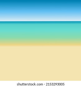 Beach, coast, sea surf, gradient background. Sea sky sand sea foam. Vector illustration