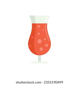 Beach cocktail icon flat vector. Food cafe. Fast menu isolated