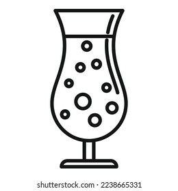 Beach cocktail icon outline vector. Food cafe. Fast menu