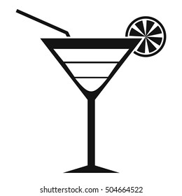 Beach cocktail icon. Simple illustration of beach cocktail vector icon for web