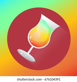 Beach cocktail  icon. Vector design. EPS 10