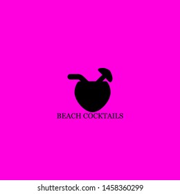 beach cocktails icon sign signifier vector