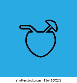 beach cocktails icon vector