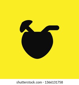 beach cocktails icon vector