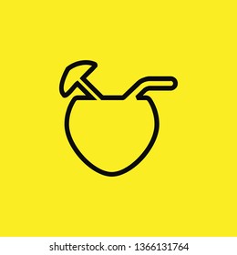 beach cocktails icon vector