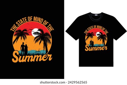 beach colorful graphic tshirt summer tshirt design vector