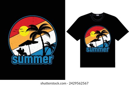 beach colorful graphic tshirt summer tshirt design vector