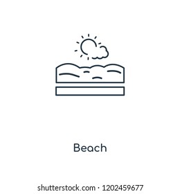 Beach concept line icon. Linear Beach concept outline symbol design. This simple element illustration can be used for web and mobile UI/UX.