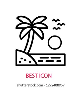 Beach concept line icon. Simple element illustration. Beach concept outline symbol design. Can be used for web and mobile UI/UX . Modern vector style. 