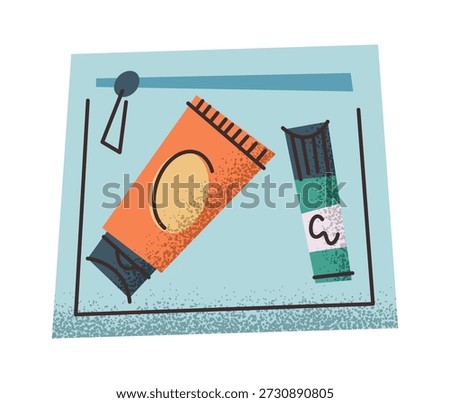 Beach cosmetics kit sticker design