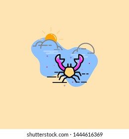 BEACH CRAB ICON FOR PROJECT DESIGN OR ELSE.