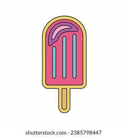 Beach, Cream, Dessert, Ice line icon vector