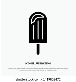 Beach, Cream, Dessert, Ice solid Glyph Icon vector