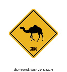 Beach crossing camel sticker - Funny camel crossing, camel xing