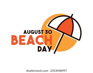 Beach Day. 30. August. EPS10.
